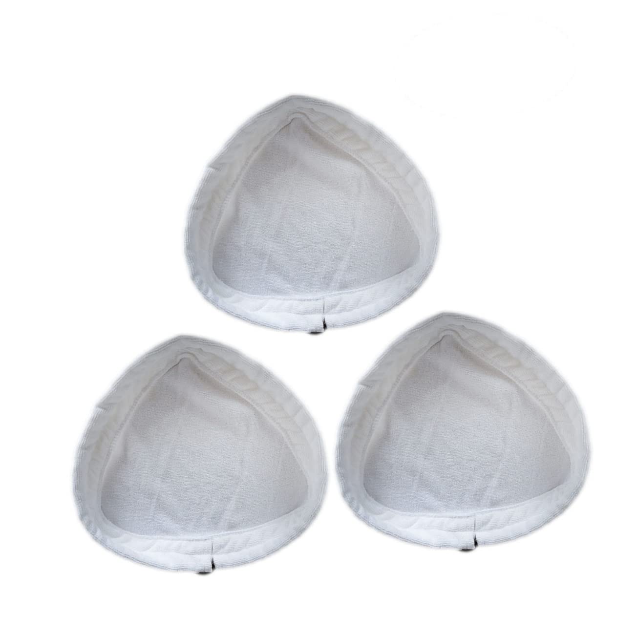 Unomor 3Pcs Reusable Steam Mop Cloth Pad Cover Washable Triangular Fiber Replacement for Pads for and Dust Adsorption White
