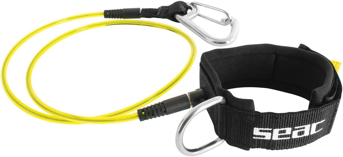SEAC Lanyard, safety cable with carabiner for freediving