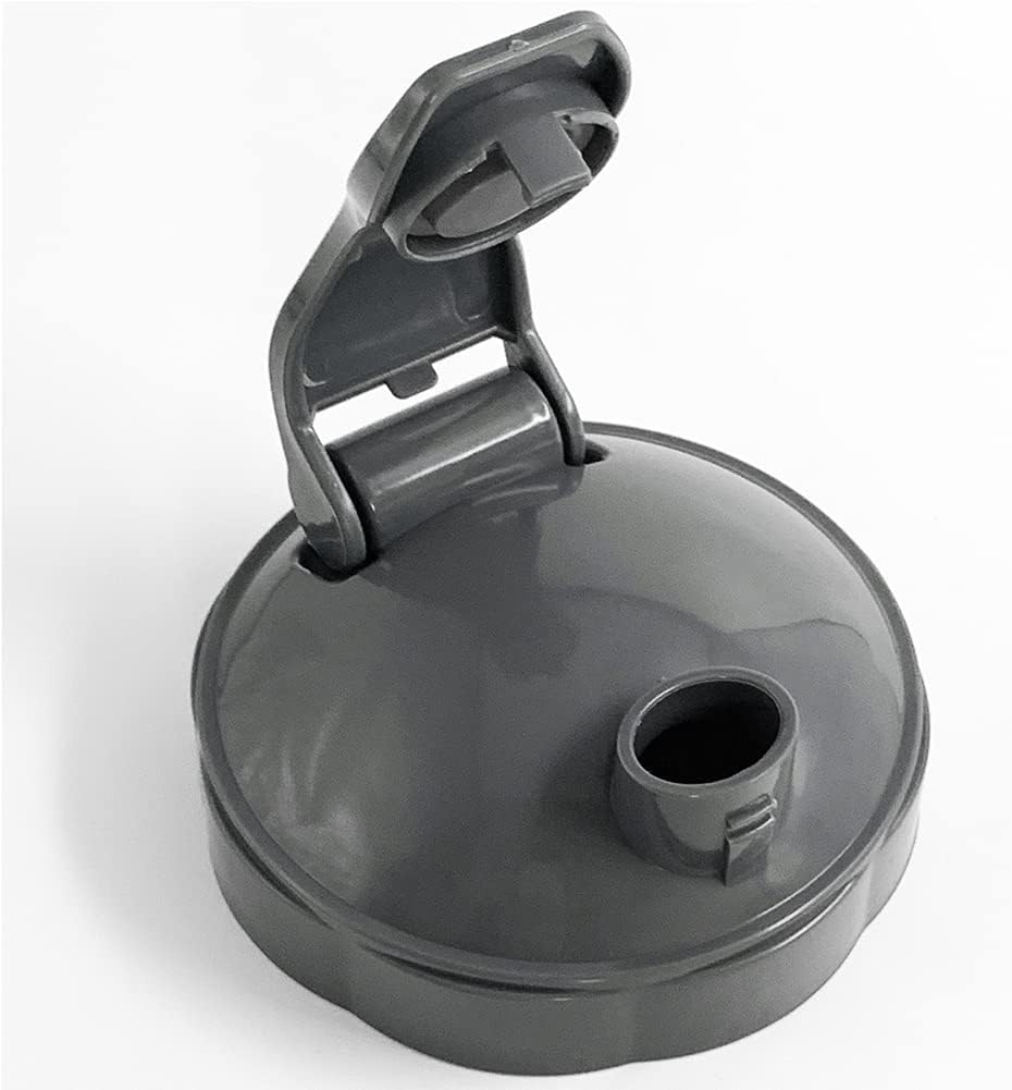 Flip Top to-Go Lid Compatible with NutriBullet 600w/ 900w Accessories & Replacement Part (2 Pack, Grey) image 2