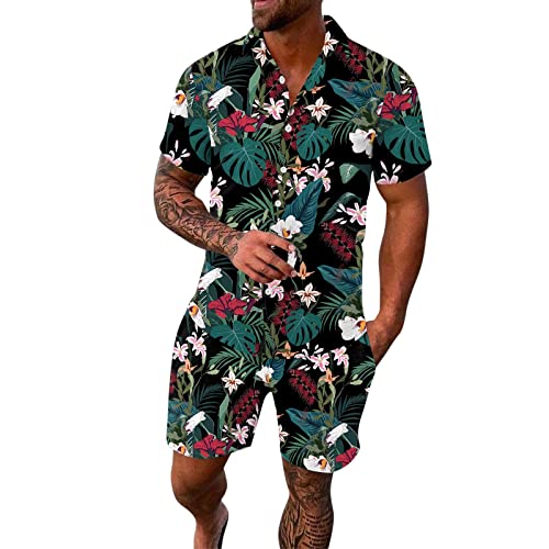 Ropa de playa para hombre que evita el calor con camisa y pantalón de rayas
