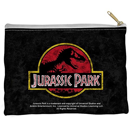 Jurassic Park Classic Logo Bolsa accesoria 8,5X6 blanco