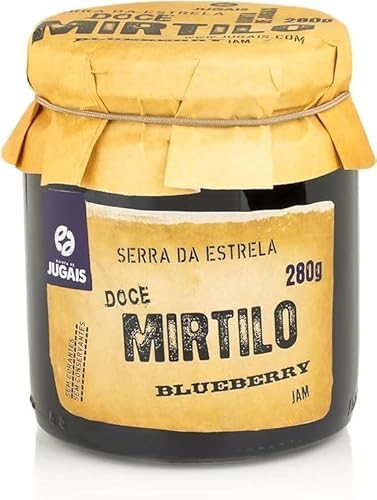 Blaubeermarmelade 280 g Glas Süßer und traditioneller Geschmack Ideal für Desserts und Frühstücke Ohne Farbstoffe oder Konservierungsstoffe Gourmetprodukt aus Portugal