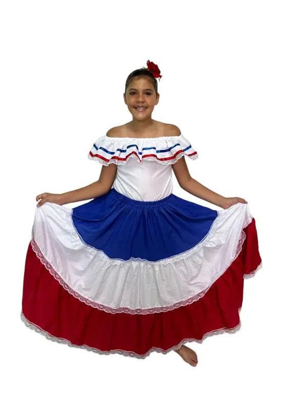 Dominican Republic Traditional Girls Fiesta Dress