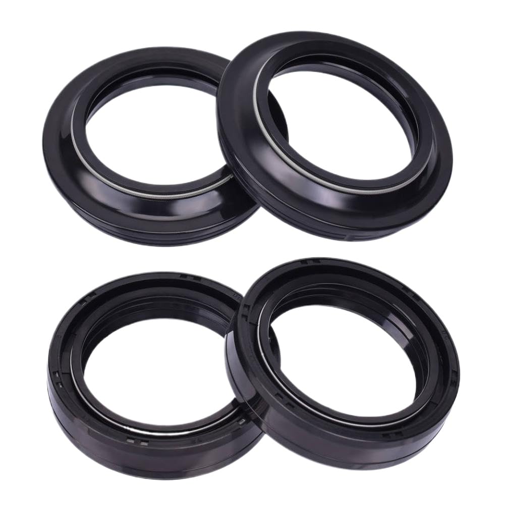 Joint d'huile d'amortisseur de fourche avant de moto 38x52x11, Compatible avec ZR250 ZR 250 VN750 VN 750(2pcs seal 2pcs cover)