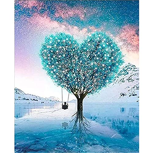 Peinture Diamant 5D Arbre d'amour Cadeau Créatif Adulte et Enfant