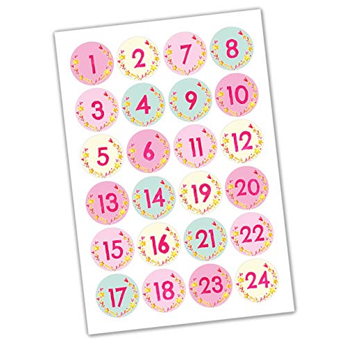 24 Advent calendar boxes - colorful pink unicorns design - for you to craft for yourself - Christmas 2018 - Image 2