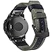 Olytop Fenix 7X/Fenix 6X /Fenix 5X Nylon Watch Band, 26mm Quick Release Fit Sport Nylon with Leather Watch Replacement Strap for Garmin Fenix 6X Pro/Fenix 5X Plus,Fenix 3/3 HR,Enduro-Army Green