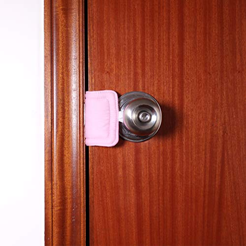 Image of Door Silencer Door Jammer Door Closer Cushion Nursery Door Silencer Door Latch Cover 3 Pack for Noise Reducing Quiet Doors Baby Toddler Safety 3.25 x 5.5 Inch (New Pink)