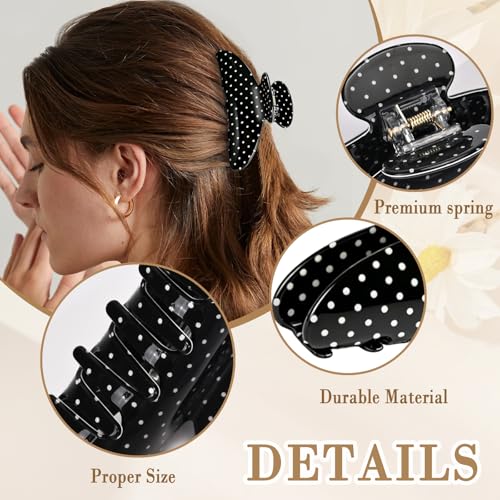 Pinza para cabello mujer acrílica negra ligera miniatura 3