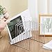 Chivertion 6 Pcs Desktop Organizer Wire Desk File Organizer Vertical Metal Stand up File Stand for Office Home, 11 Sections (Silver)