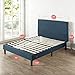 ZINUS Omkaram Upholstered Platform Bed Frame, Mattress Foundation, Wood Slat Support, No Box Spring Needed, Easy Assembly, King, Navy