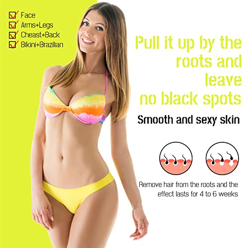 Waxfans Wax Beads, Wax Beads For Hair Removal 1.1Lb,Hard Wax Beads For Brazilian Waxing,Bikini Wax Sexy Bikini(4 Pack) #TOP5