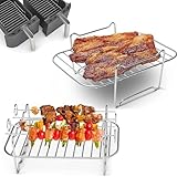 BESUFY 8 inch Square Air Fryer Rack, Stainless Steel Dehydrator Rack, Air Fryer...