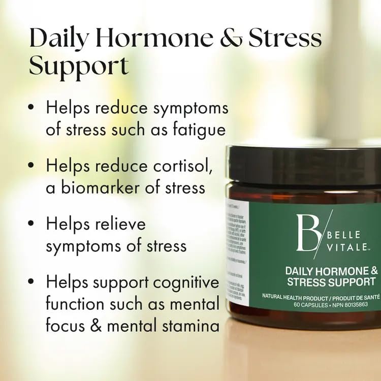 Infographic showing benefits of Daily Hormone & Stress Support