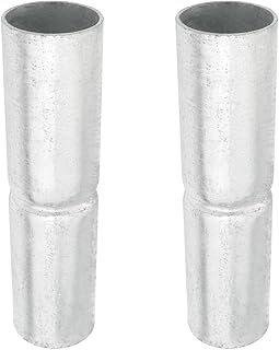 ZYAMY 2PCS Top Rail Fence Sleeve 1-3/8x 6inch Chain Link Fence Part dapter Tube Beam Steel Connector for 1-3/8inch OD