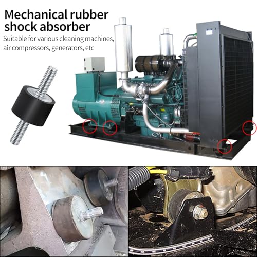 12 Stück Gummipuffer M6, Gummilager mit Schrauben Silentblock Schwingungsdämpfer Klimaanlage Vibrationsdämpfer Gummidämpfer Stoßdämpfer für Wasserpumpen Luftkompressoren(VV20 × 15 M6x18)
