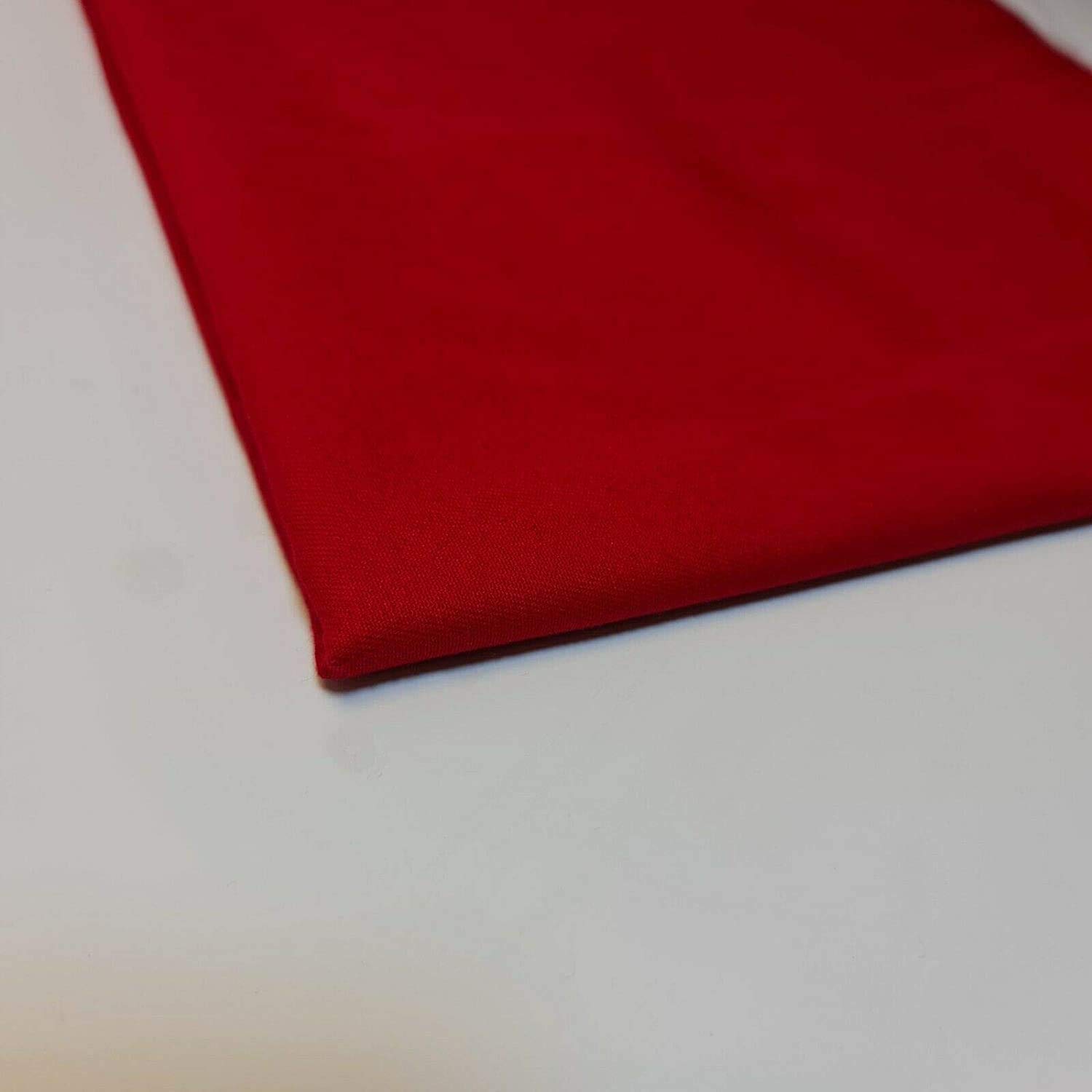 Tela de sarga lisa gruesa 100% algodón para perforar ropa de trabajo 150 cm de ancho (rojo, 5 metros)