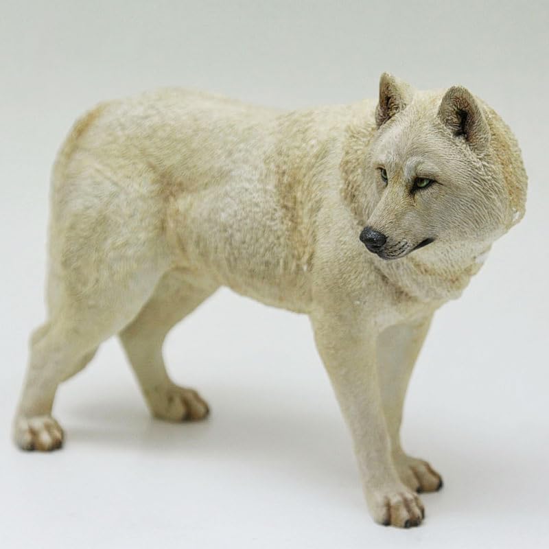 Statue de loup faune AMITD JXK décoration maison sculpture animalière durable