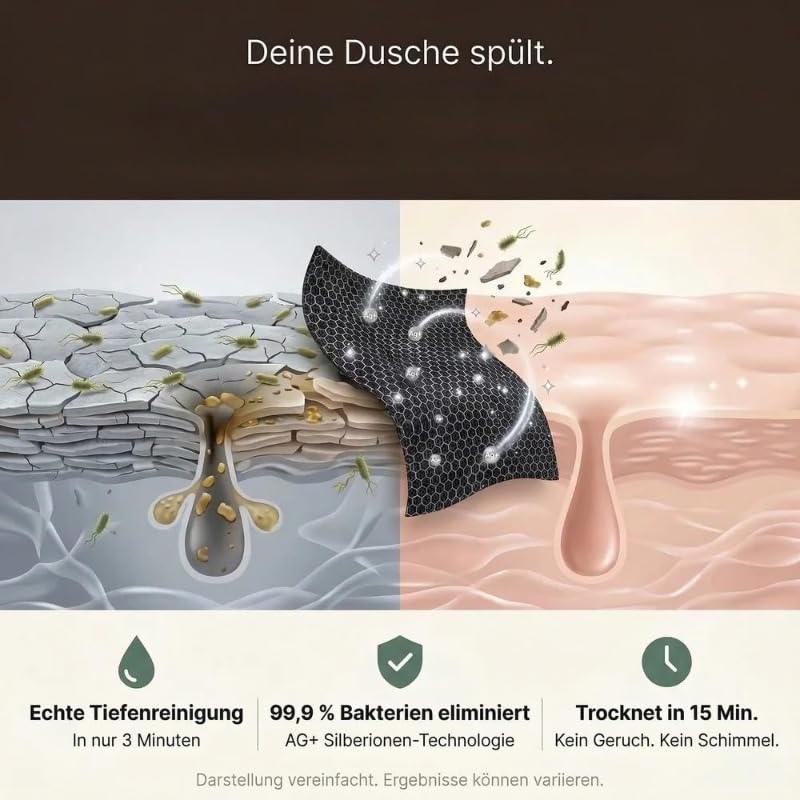 Renuvia Silktouch - Antibakterielles Peeling-duschtuch