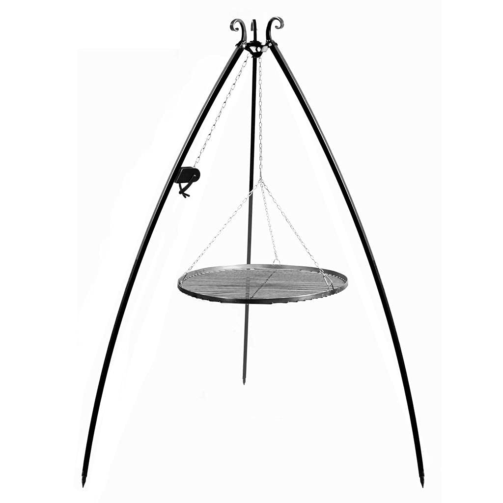 CookKing Tripod Barbecue suspendu avec trépied et grille de cuisson 200 cm 80 cm