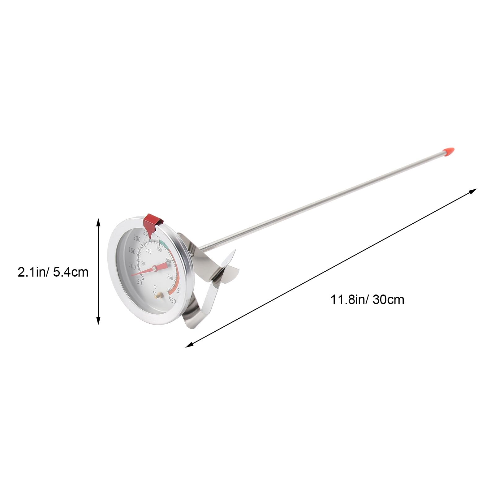 2piezas Termómetros De Acero Inoxidable Para Freidora y Horno Doméstico Con Clip Termómetro Resistente Al Calor Para Barbacoa y Para Cocina