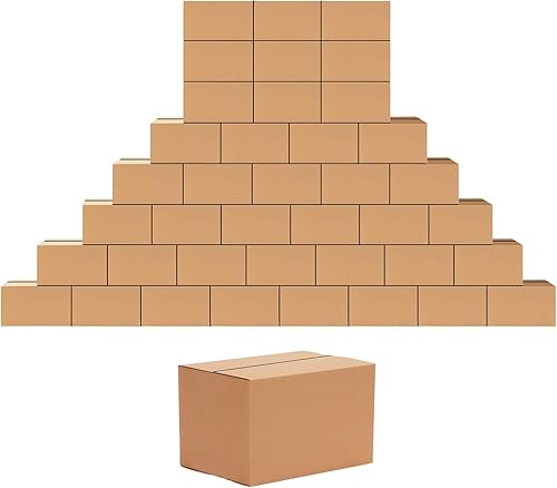 Miniatura 16 de Edenseelake Paquete de 40 cajas de envío de 10 x 6 x 6 pulgadas, cajas de cartón medianas para embalaje, mudanza, correo, color marrón