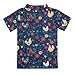 Animepark Chicken Floral Print Boys Polo Shirt Golf School Uniforms Tops Short Sleeve