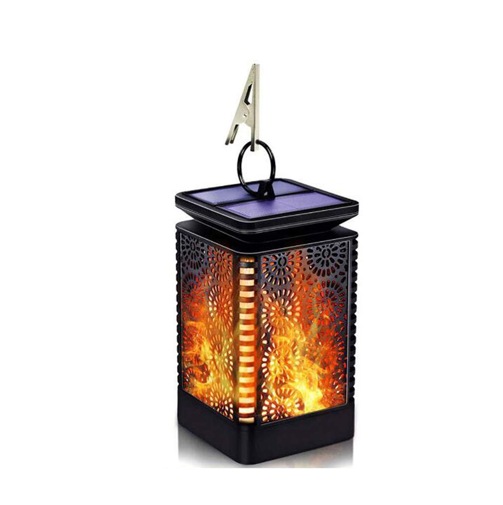 Lanterne solari con luci da esterno impermeabili da appendere, a forma di fiamma, a LED, per giardino, decorazione paesaggistica, percorso, patio, cortile, sezione modello