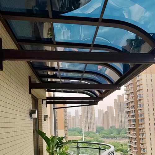 QIUHTR Polycarbonate Panel Roofing Sheets Acrylic Plastic Sheet 2mm Thick Greenhouse Panels for Greenhouse, Outdoor, Plant Stand Roof(Blue,120x300cm)