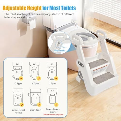 LIVINGbasics 2 in 1 Foldable Potty Training Seat with Step Stool - 5