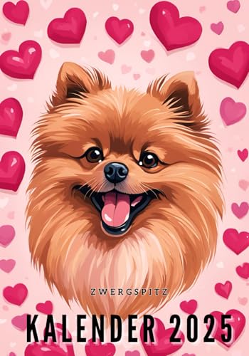 Zwergspitz Kalender: Kleiner einfacher Kalender mit einem Zwergspitz Pomeranian auf dem Cover