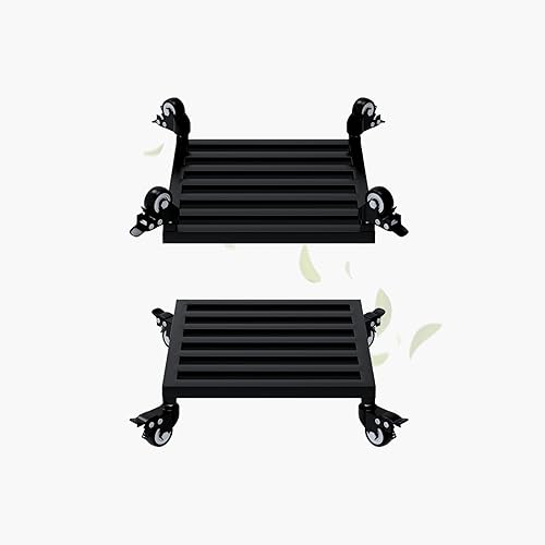 Zhongma Paquete de 2 cajas cuadradas de 12 x 12 x 3.5 pulgadas de alto con ruedas, totalmente montado, construcción resistente, capacidad de 300