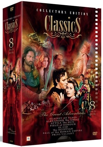 Coffret 8 DVD Classics Collection avec El Cid et Attila pour les passionnés d'histoire