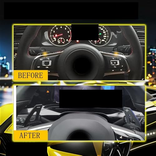 Palancas de cambio de fibra de carbono para volante de Golf 8 Mk8 y Passat 2