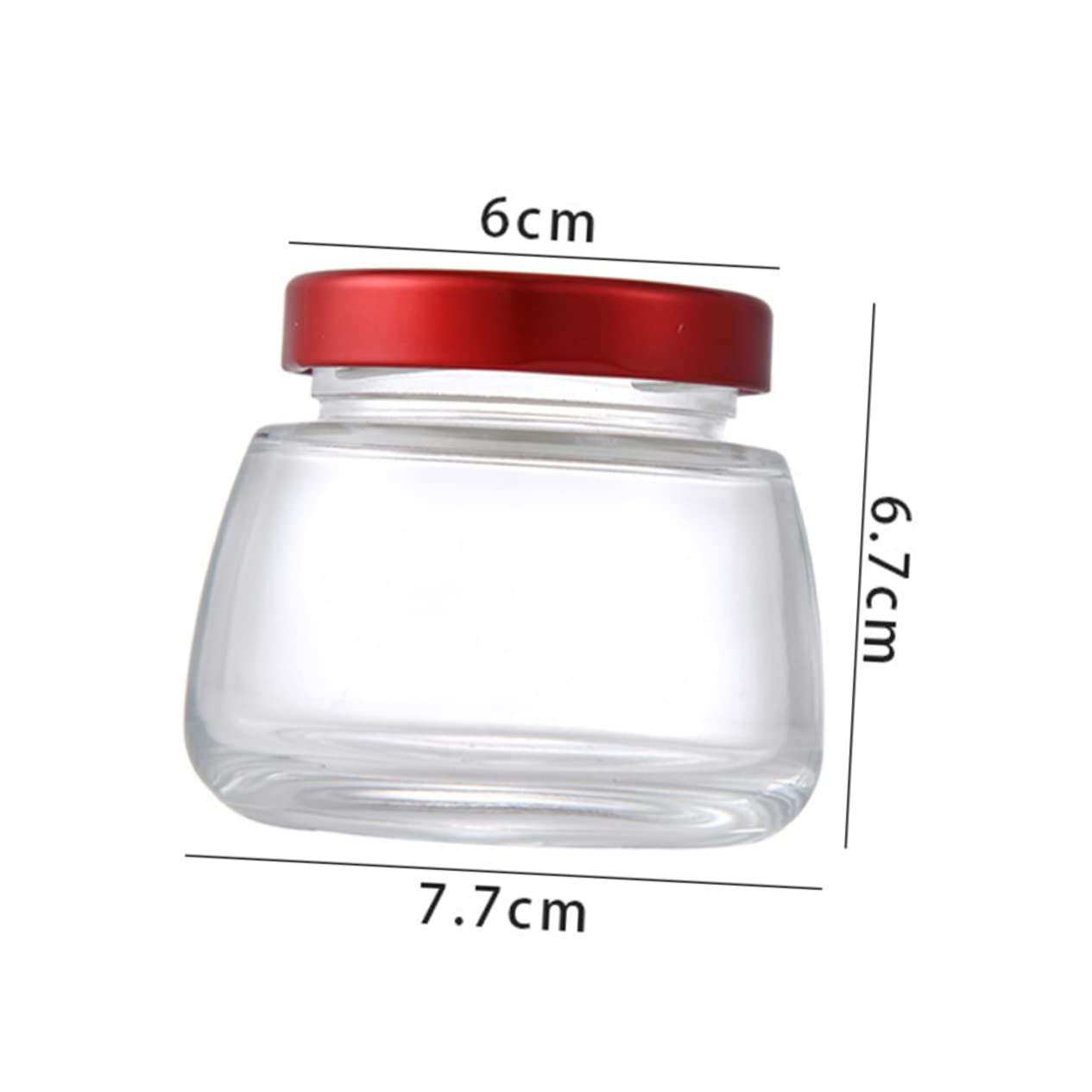 Cabilock 5 Tarros de Vidrio Transparente de 150ml Tapa, Frascos Herméticos para Miel, Frijoles y Cocina, Evitan Derrames
