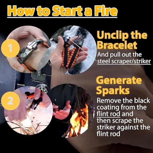 5-in-1 Paracord Survival Bracelet Kit for Camping & Hiking - Image 5