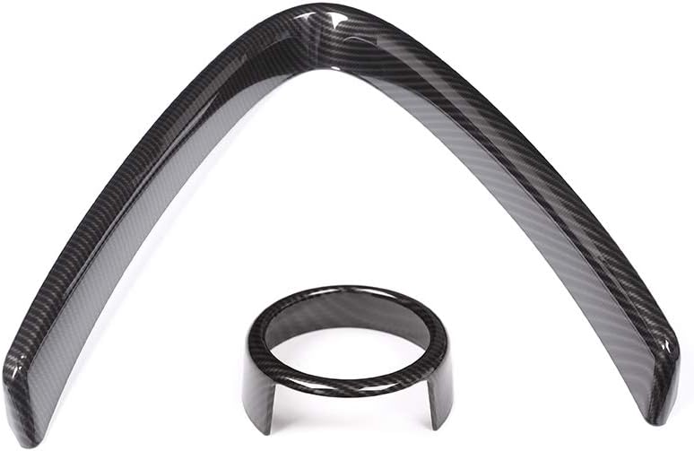 YIWANG Carbon Fiber Style ABS Plastic Front Grill Decoration Frame Trim for Alfa Romeo Giulia 2017 2018 2019 Parts (NOT Applicable for Stelvio) (Style 1)