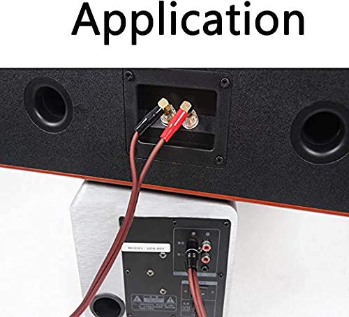 Banana Plug To Rca Speaker Cable,Speaker Wire Rca Male To Banana Plugs(2Banana) 4Mm Ofc Hifi Speaker Wire 3.28Ft (1M) #TOP2