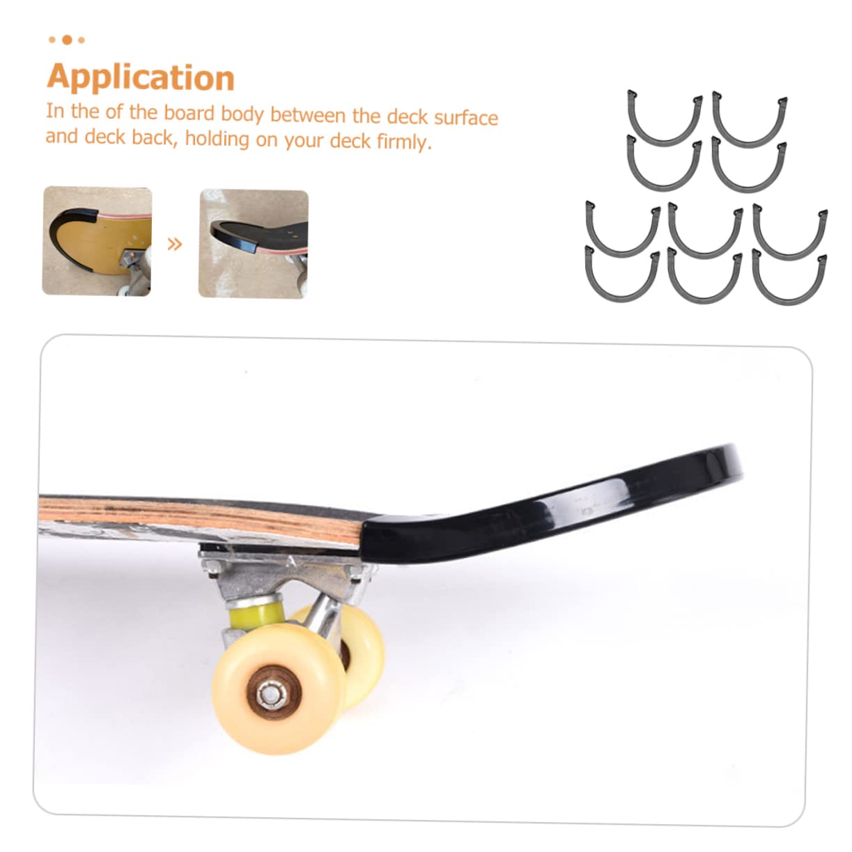 TOYANDONA Protección De Bordes para Skateboard De Tiras Anticolisión Protector De Duradero para Tablas De Skate Banda De Protección para Skateboards Accesorio Esencial