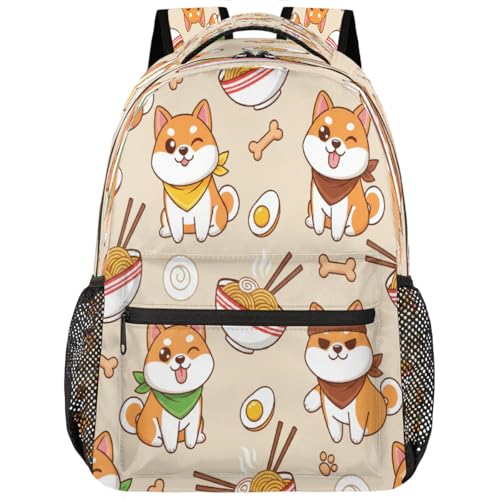 Mochila escolar Shiba Inu para portátil 15.6 ligera viaje universidad