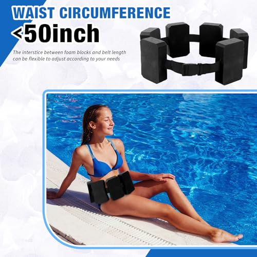 image for Lenwen 2 Pcs Swim Belt Flotation Belt Pool Exercise Equipment for Adul