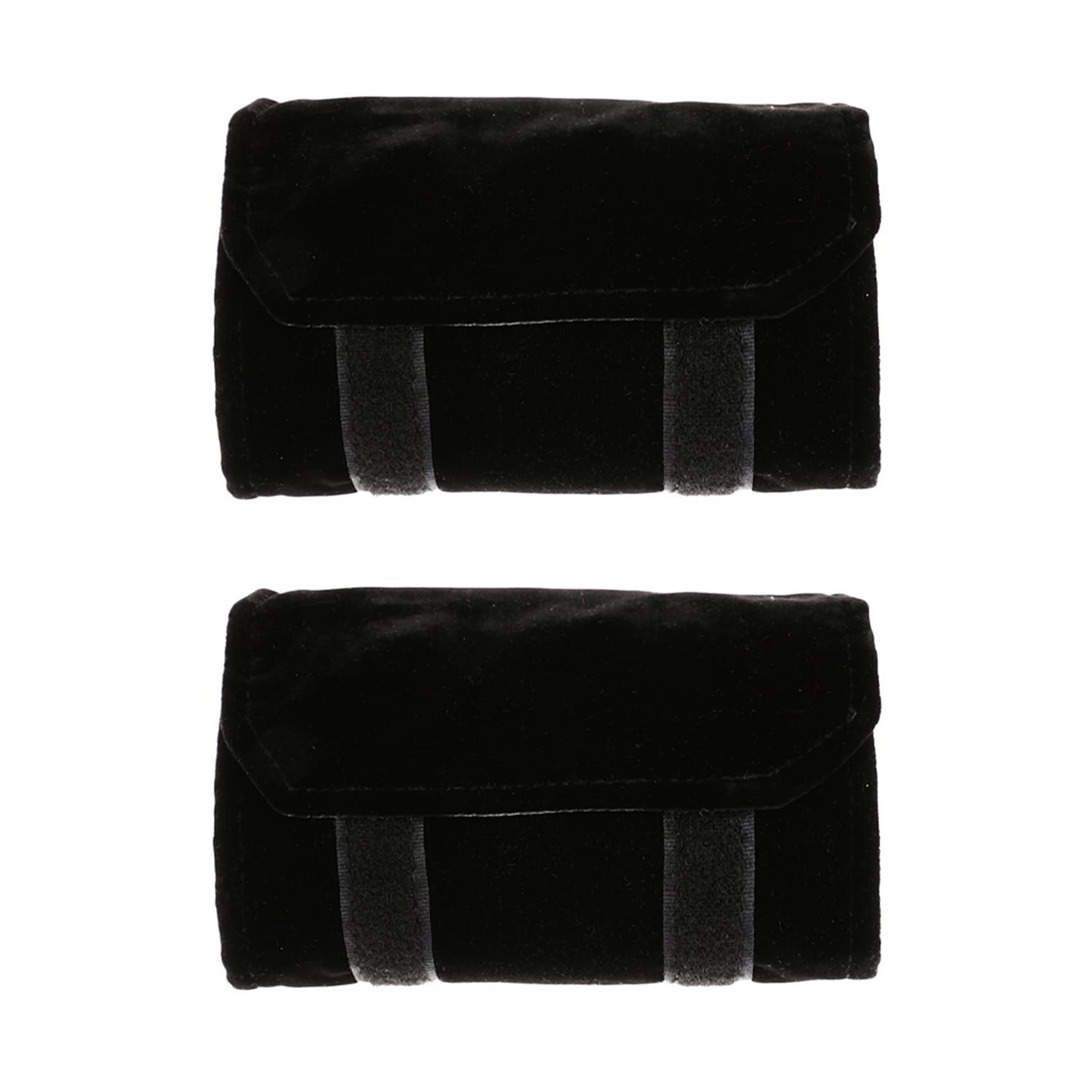 Rollo de franela para joyas en pack de 2 bolsas de viaje pequeñas color negro y gris
