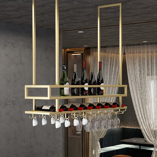 Casier à vin suspendu pour libérer de l'espace sur table