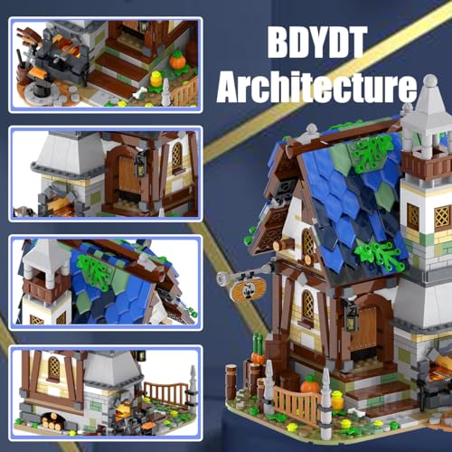 Architecture The Medieval Times Roman Blacksmith Shop Building Blocks Set(1025PCS)- Architectural Model Toys Gifts for Kid and Adult
