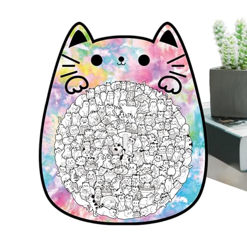 Puzzle de gato con forma de animal: 135 piezas ideales para regalar en cumpleaños y fiestas