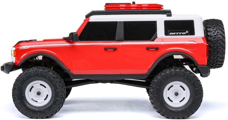 Axial 1/24 SCX24 F Bronco 4X4 RTR Brushed Rock Crawler (Battery & Charger Included) - Remote Control Car, RC Cars, RC Rock Crawler 4WD RTR 1/24 Scale for Adult (Red (AXI00006V2T6))