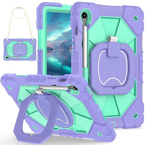 Coque antichoc Samsung Galaxy Tab S10 Lite X400 avec silicone rigide et bandoulière