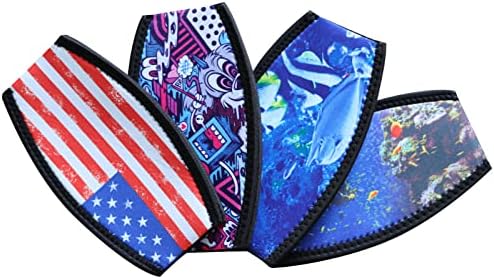 WEIENSC Neoprene Slap Straps for Diving Mask - Swimming Waterproof Mask Strap Cover (4 Pack, Unisex) | Magic Velcro Closure