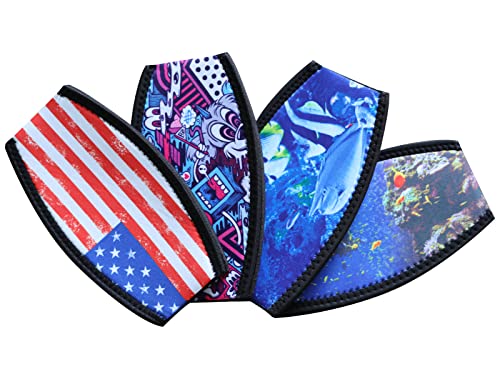 Weiensc Neoprene Slap Straps For Diving Mask - Swimming Waterproof Mask Strap Cover (4 Pack, Unisex) | Magic Velcro Closure #TOP21