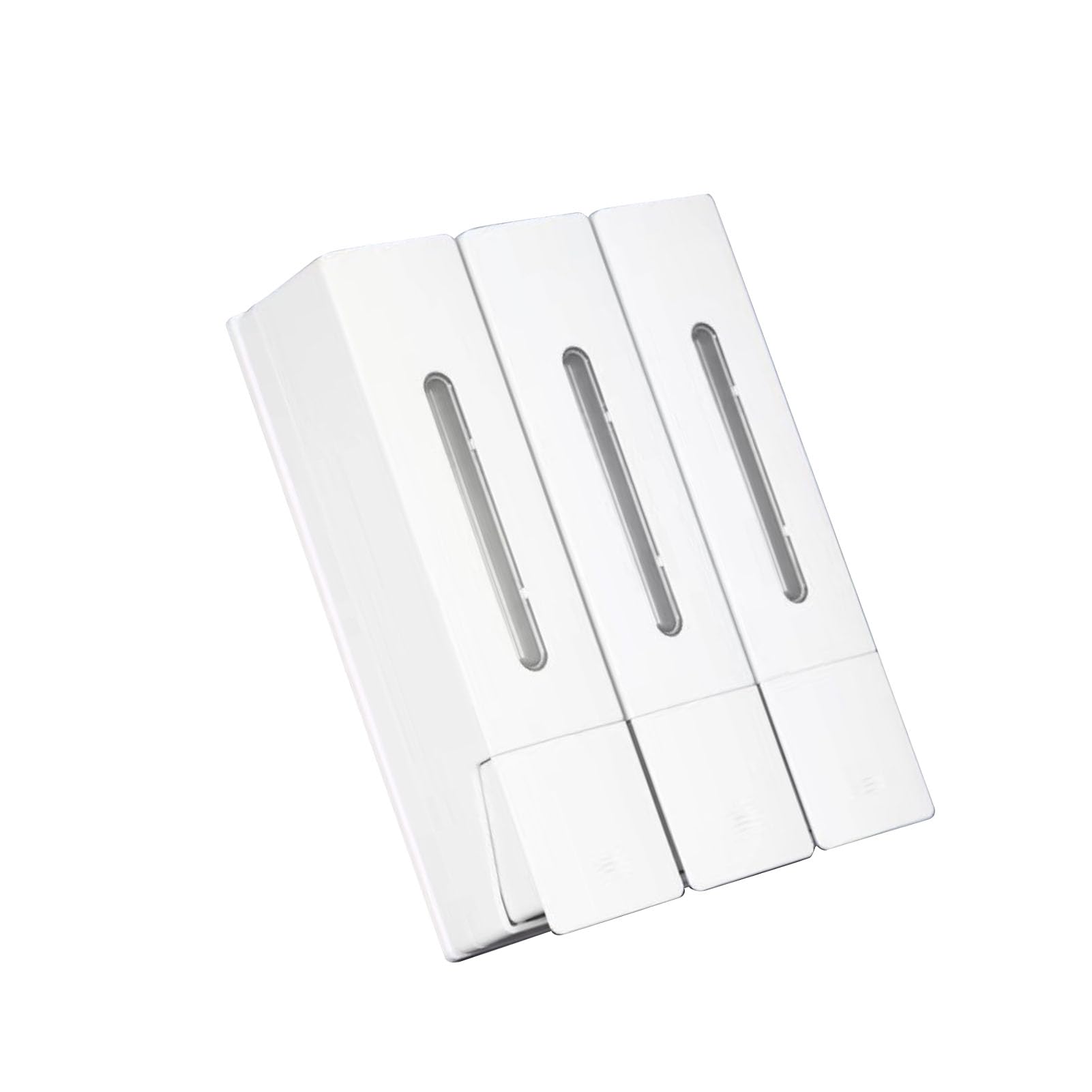 Dispenser per balsamo shampoo a parete 1200 ml Dispenser di sapone per doccia a 3 camere con grande uscita del liquido Pompa a tenuta per bagno Hotel Materiale ABS Confezione da 3 (Testa tripla